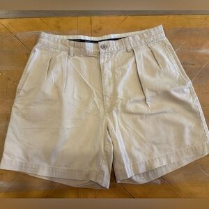Vintage Polo Ralph Lauren Chino Short Adult 33 Khaki Pleated Mens